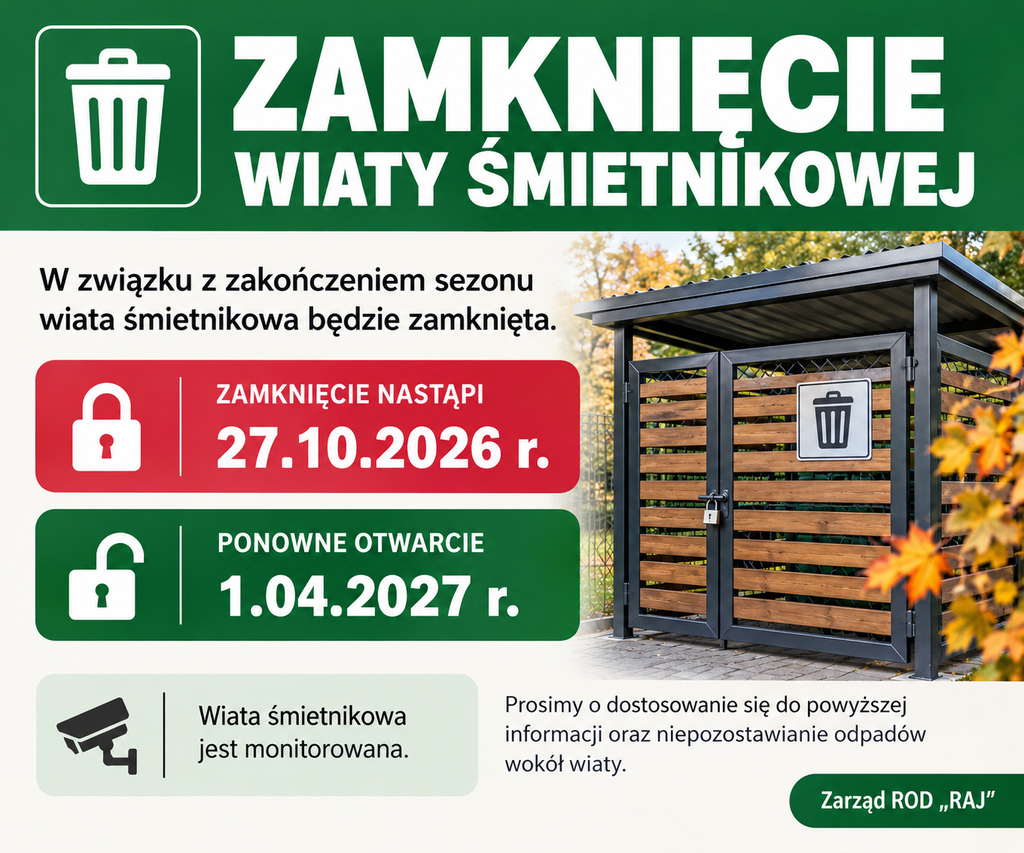 zamkniecie wiaty smietnikowej